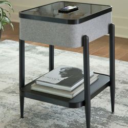 Jorvalee Built In Speaker Accent Table With USB Charger