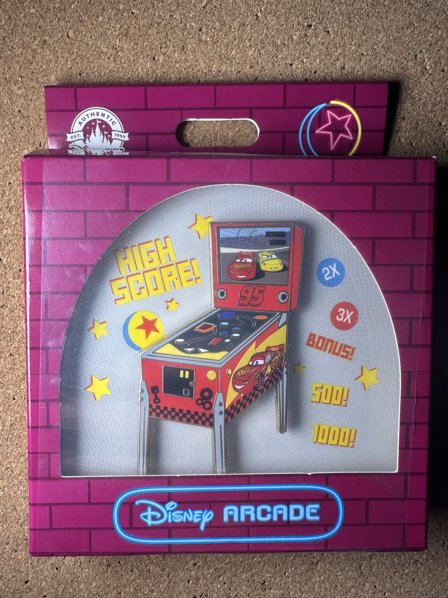 Disney Disneyland DCA 2022 Cars Lightning McQueen Arcade Pin Ball Pin LE 1500