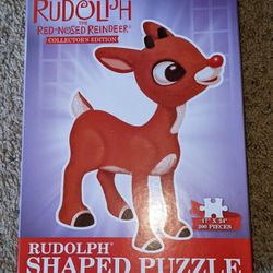 Rudolph the Red-Nosed Reindeer, collector's edition, 200 piece puzzle. 
And Free Card Game