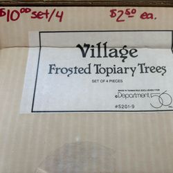 Department 56 Frosted Topiary Trees