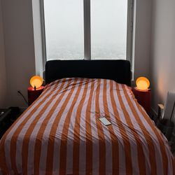 IKEA TUFJORD Queen Bed Frame & LÖNSET Slatted Base
