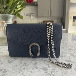 Small navy dionysus gucci crossbody
