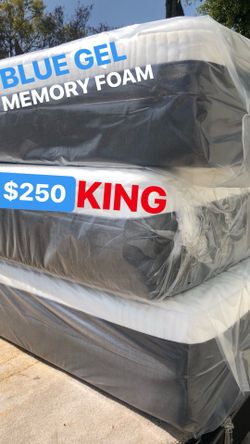 Blue gel memory foam