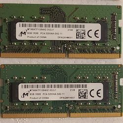 Microns J1 8gb Sodimm RAM 