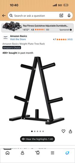 Amazon Basics Weight Plate Tree Rack