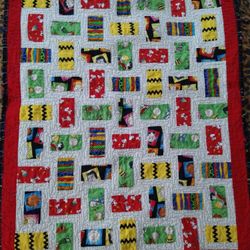 Charlie Brown / Snoopy Handmade Baby Quilt