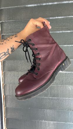 Burgundy boots