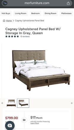 Cagney Storage Bedroom Set (Vintage Gray)