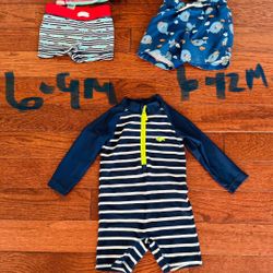 Baby Boy Swim Suits 6M-12M