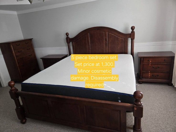 5 piece King bedroom set
