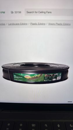 Landscape edging black plastic 60’ x 4 1/2”