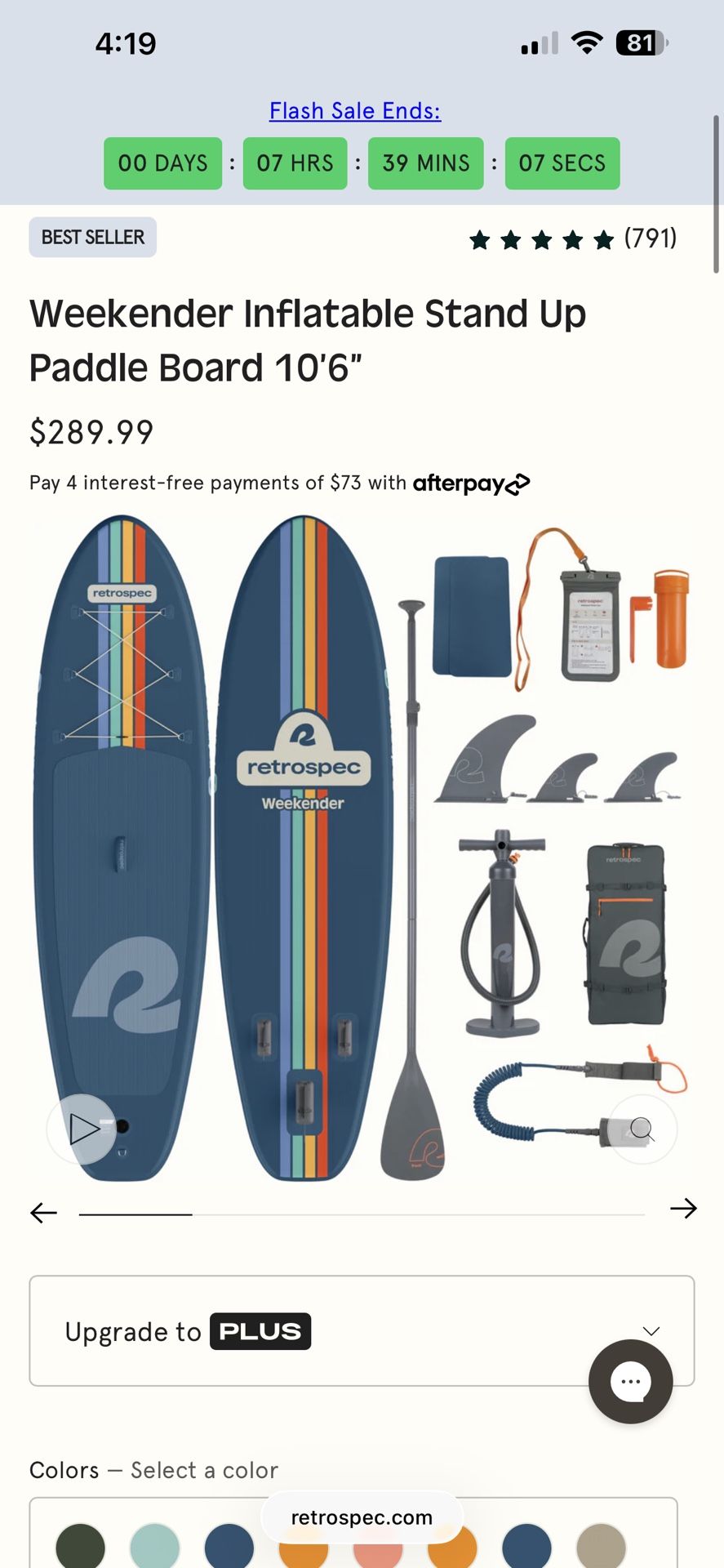 Inflatable Paddle Board 10’6”