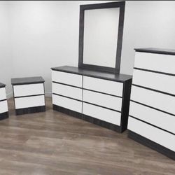Bedroom Set Black And White  