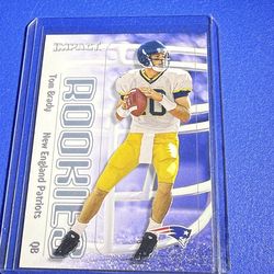 2000 Fleer Skybox Impact Tom Brady Rookie RC #27 New England Patriots $150