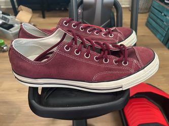 Like New Converse Chuck Taylor 70 Suede Low (Burgundy/Maroon) Size 11