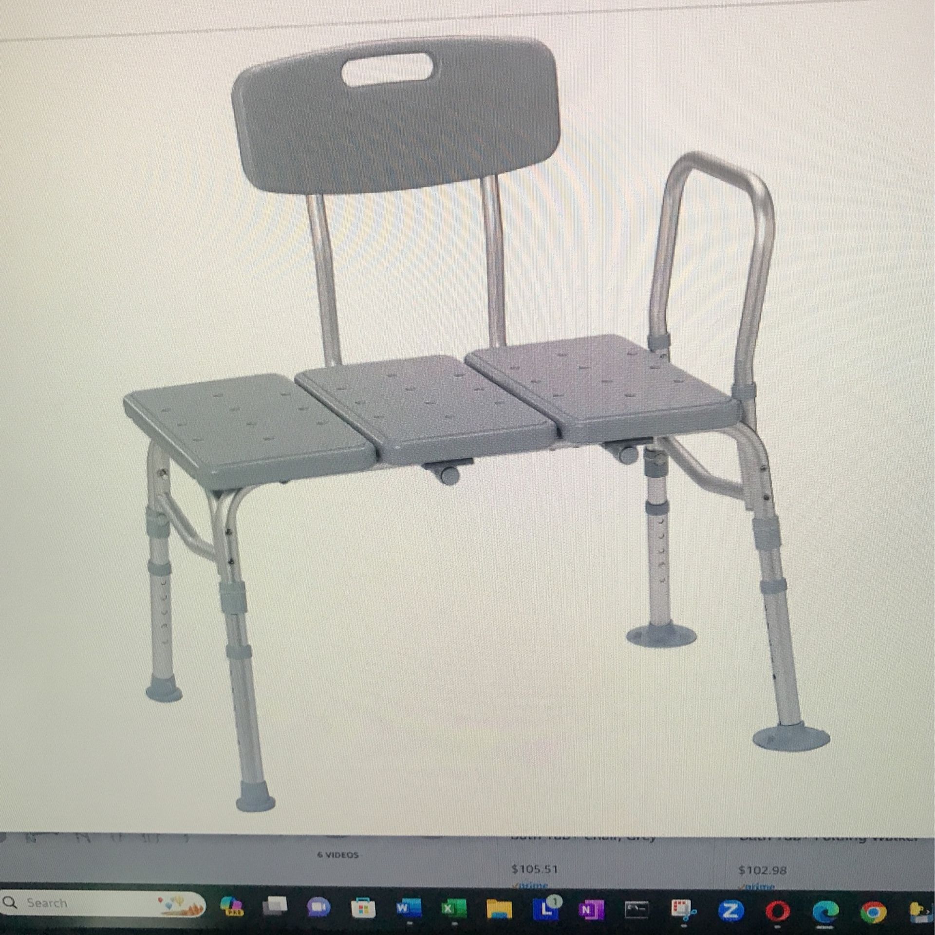 Drive Medical 12011KD 1 Adjustable Tub Transfer Bench For Bathtub