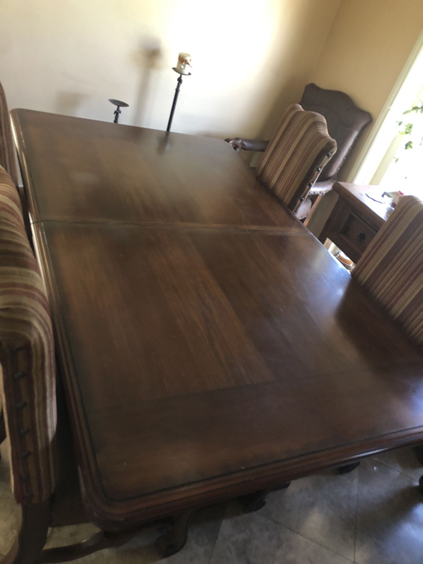 Dining table & 6 chairs $450 obo , 76 inc