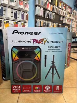 Pioneer Party Speaker 700W Bluetooth LED Portable Speaker with Mic and stand