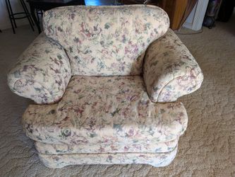 Overstuffed sofa chair