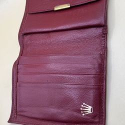 Vintage Rolex Red Leather Wallet