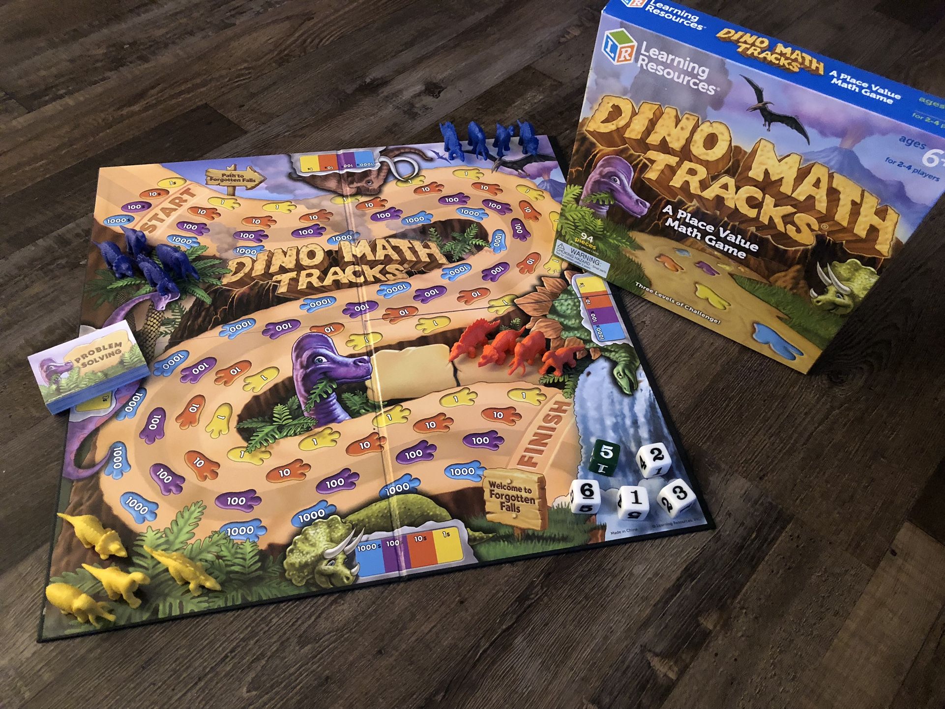 Dino Math Tracks (addition and subtraction game)