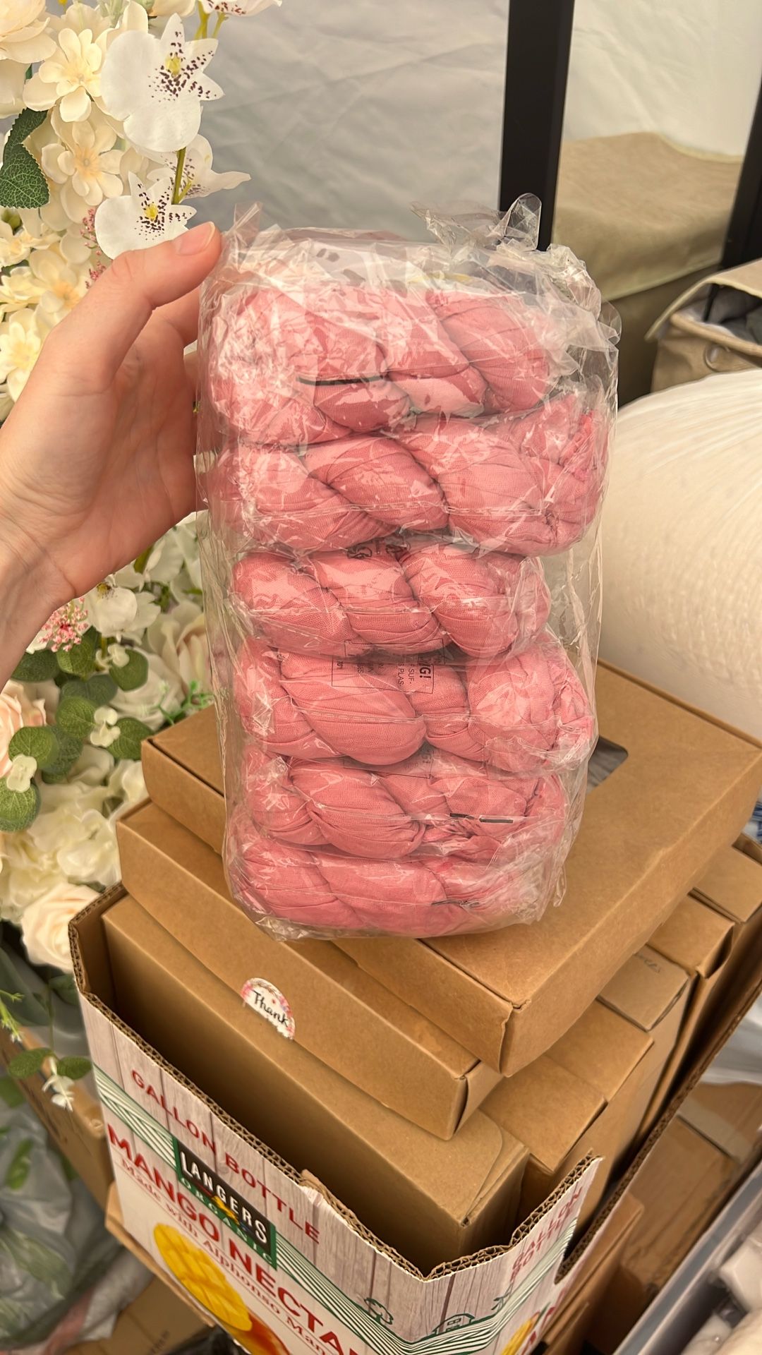 6 Pink Cheesecloth Table Runners for Party Reception Wedding Birthday Baby Shower Bridal Shower Centerpieces