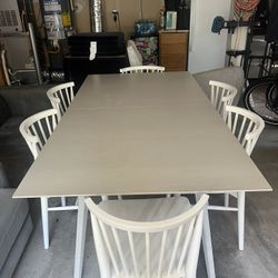 West Elm Dining Table With 6 Chairs 