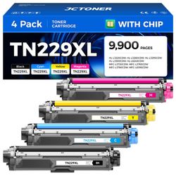Toner Cartridge Set 4-Pack Replacement For Brother TN-229XL TN229 XL MFC-L3720CDW MFC-L3780CDW HL-L3220CDW HL-L3280CDW HL-L3300CDW HL-L3295CDW L8245CD