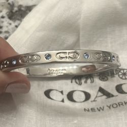 Coach Kissing C’s With Blue Crystals Bangle