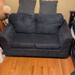 Futon Suede Couch Bed Sofa 