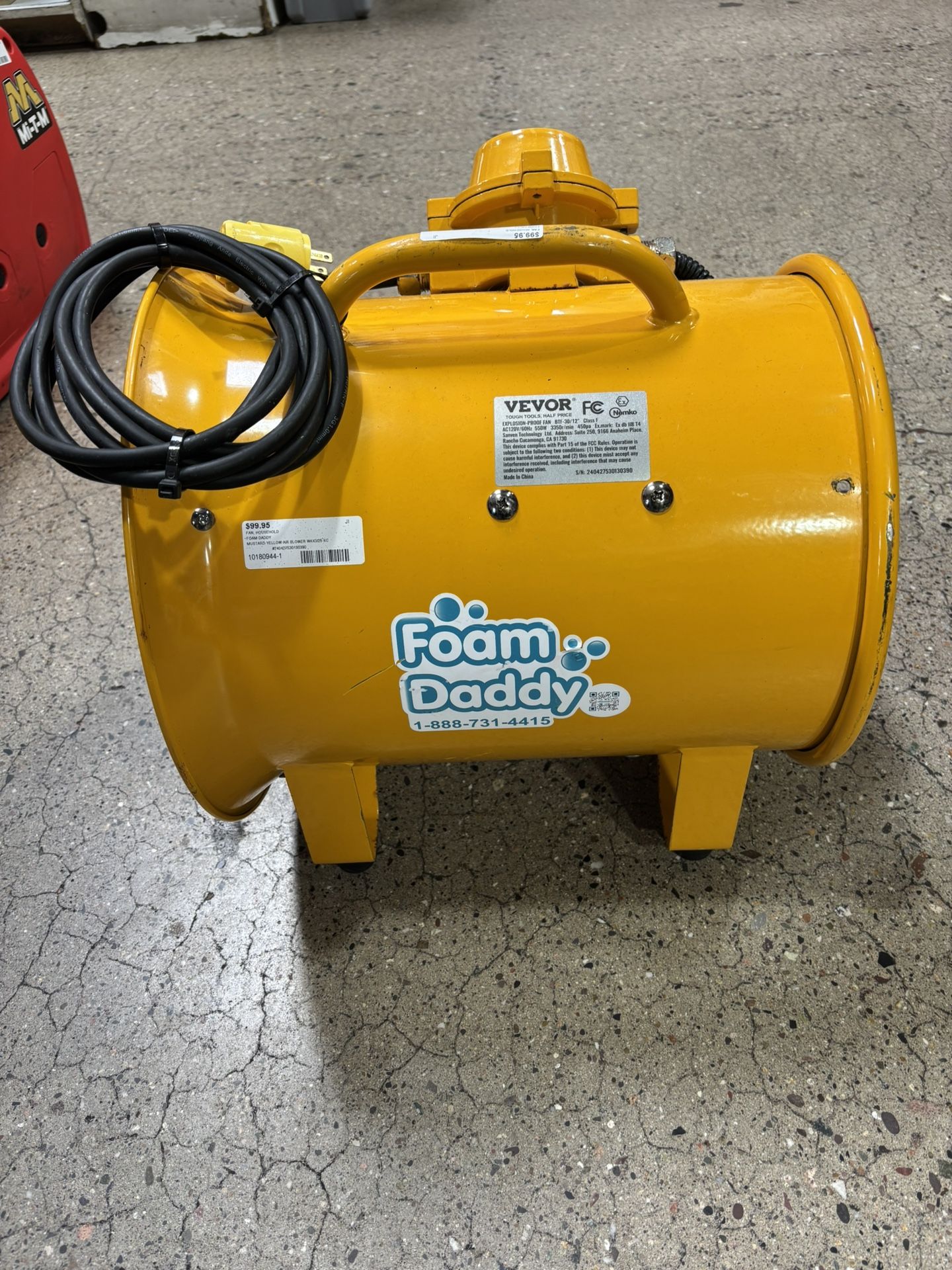 Vevor Foam Machine , 1200w Party Foam Cannon Foam Maker Outdoor Machine