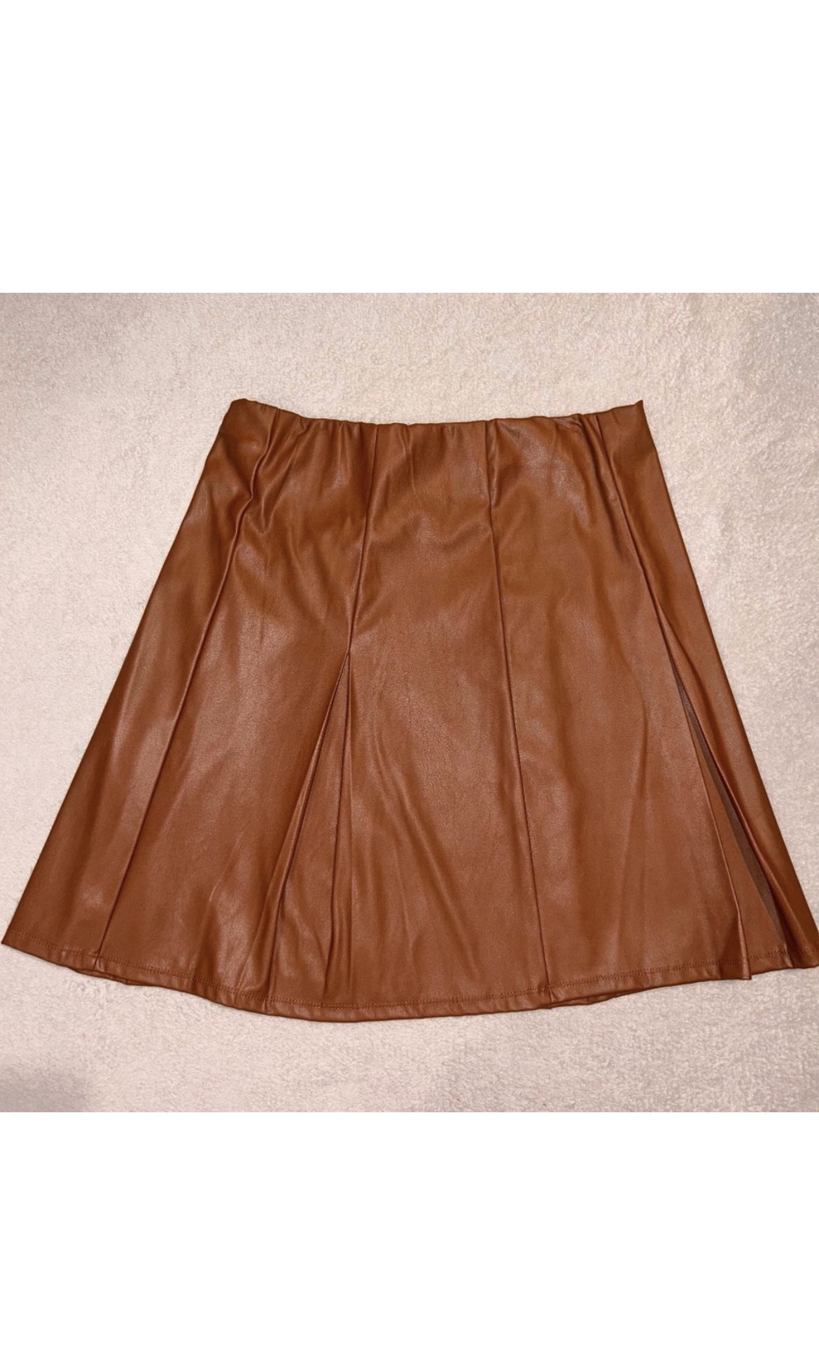 Versatile Brown Skater Skirt