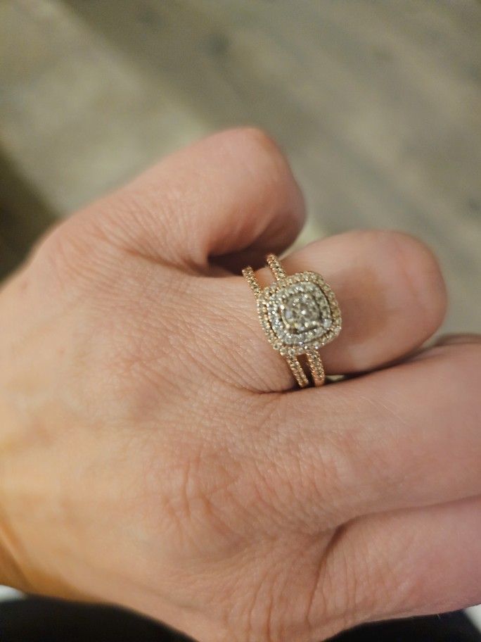 Rose Gold Halo Wedding Rings Zales