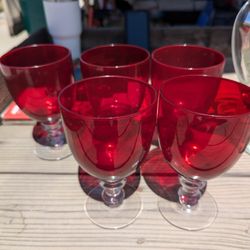 Large Red Goblets 
