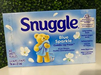 Snuggle Fabric Softener Dryer Sheets Blue Sparkle, 40 Count