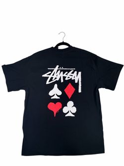 Stussy Playing  Cards suits t-shirt XL