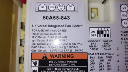 White-Rodgers 50A55-843 Universal Integrated Furnace Control Board HVA [KO6597]