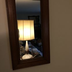 Small Mirror In Wooden Frame