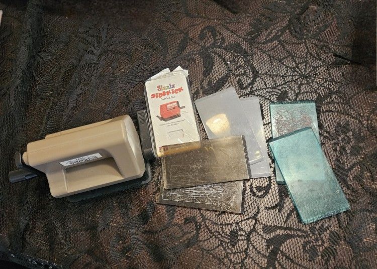 Tim Holtz Sizzix Side Kick and Multiple Cutting Pads Pictured For Die Cutting