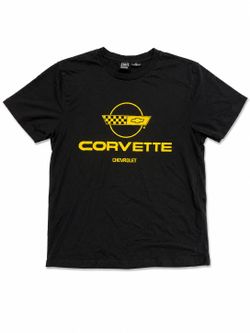Chevrolet Corvette Graphic T-Shirt Men’s Medium Black Double-Sided GM