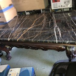 Henredon Table Solid Wood / Stone Coffee Table 