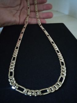 Gold 18k Deep Plated Figaro Chain Necklace Jewelry 