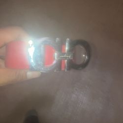 Salvatore Ferragamo Belt Red And White 