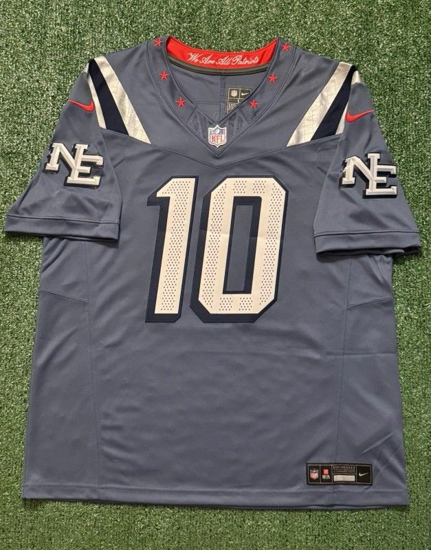Drake Maye New England Patriots 2025 Rivalries Collection Limited Jersey - Storm Blue