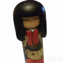 Kokeshi Vintage Japanese Handmade Wooden Doll