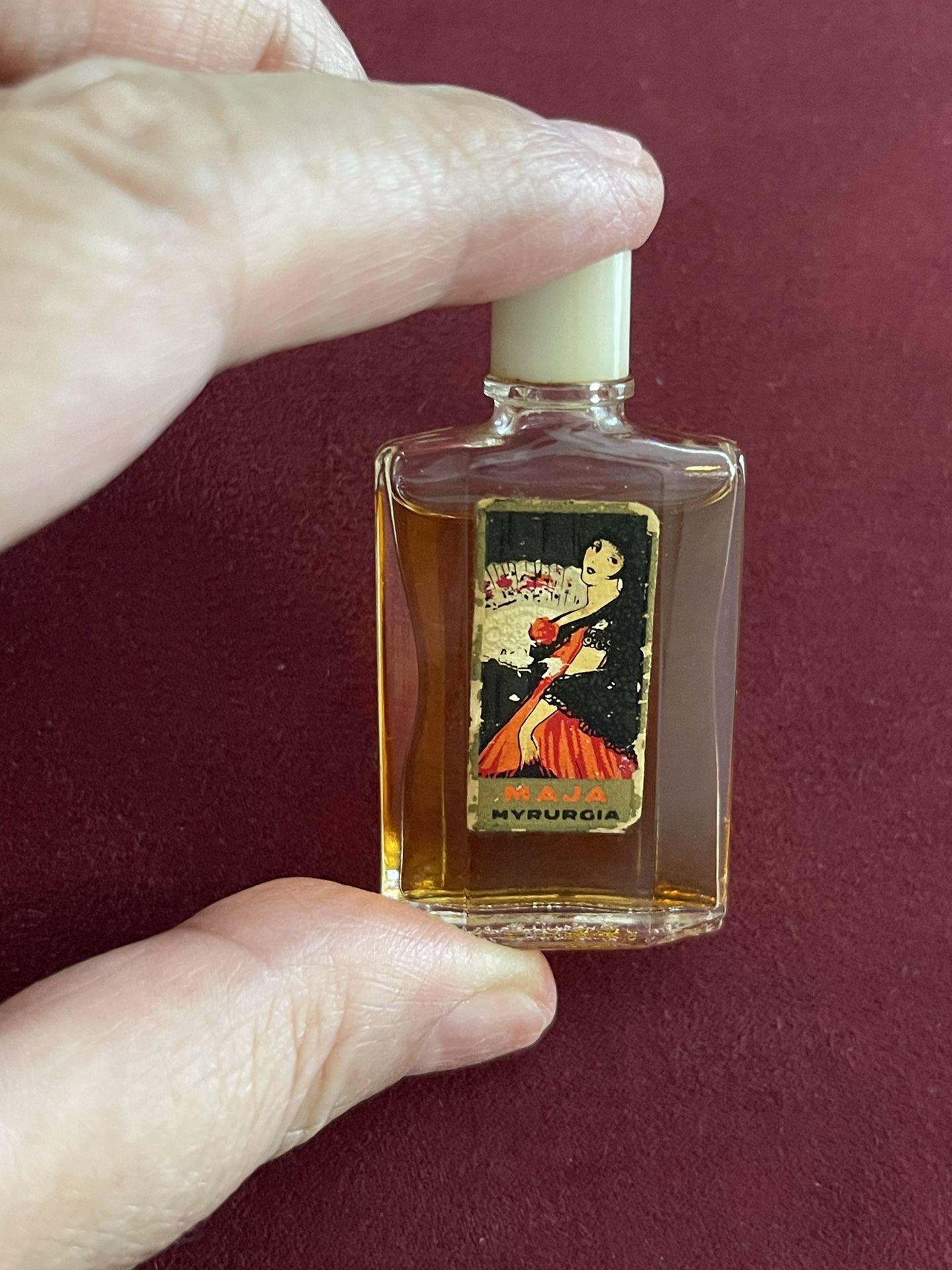 Antique Vintage MAJA by MYRURGIA Espana/spain Miniature Perfume Bottle 1/7 fl.oz (2 Inches Tall)