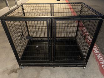 Large Dog crate on wheels