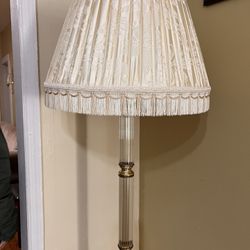 Antique Lamp With Large Lamp Shade