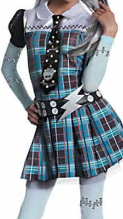 Monster High Frankie Stein Halloween Costume Includes: 1 Dress and 1 Belt Size Girl ( M )