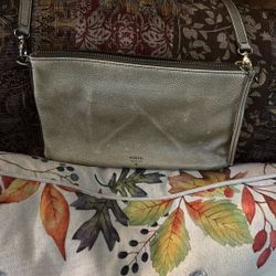 Gold Fossil Shoulder Bag